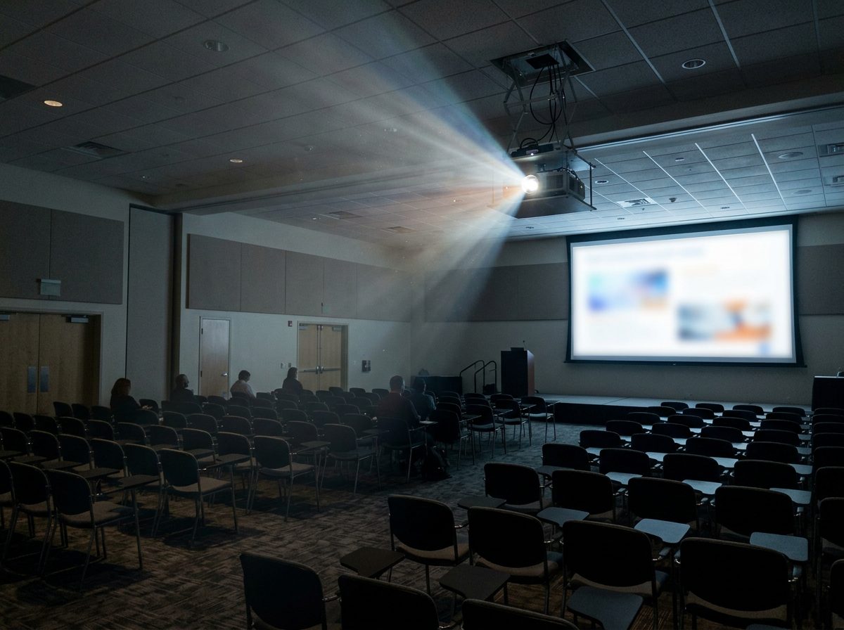 Projector on a screen